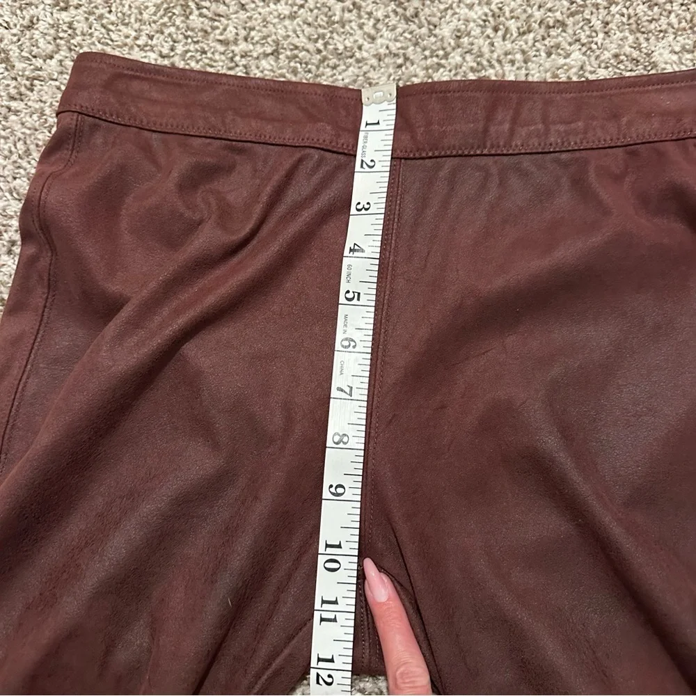 Free People Pull On Vegan Suede Like Legging Burgundy Skinny Pant, Size 29